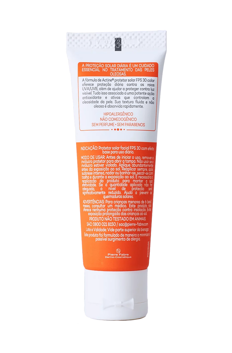 Actine Solar Protetor Solar com cor FPS 30 40g
