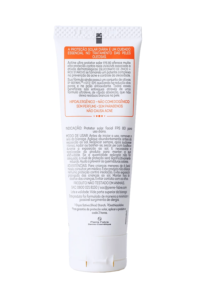 Actine Solar Protetor Solar Ultra FPS 80 40g