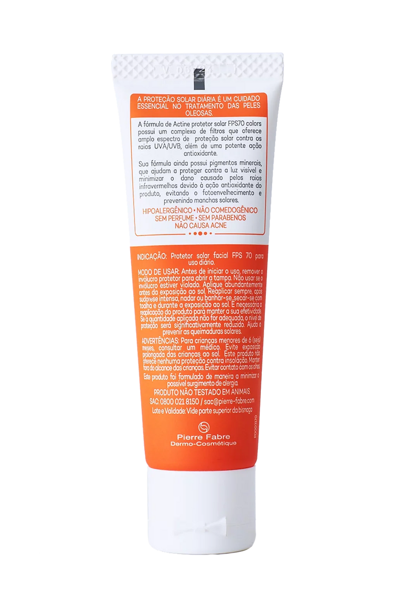 Actine Solar Protetor Solar FPS 70 Pele Morena 40g