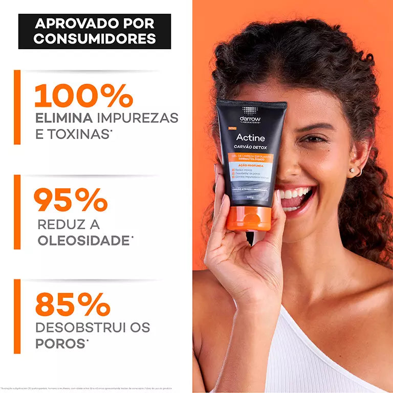 Actine Carvão Detox Gel De Limpeza Esfoliante Dermatológico