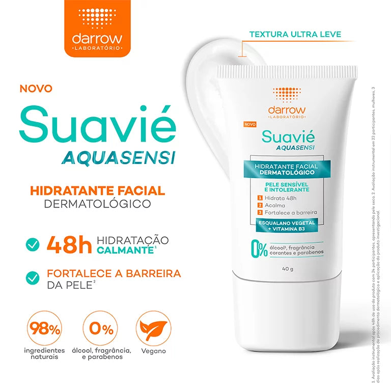 Suavié Aquasensi Hidratante Facial para Pele Sensível ou Sensibilizada