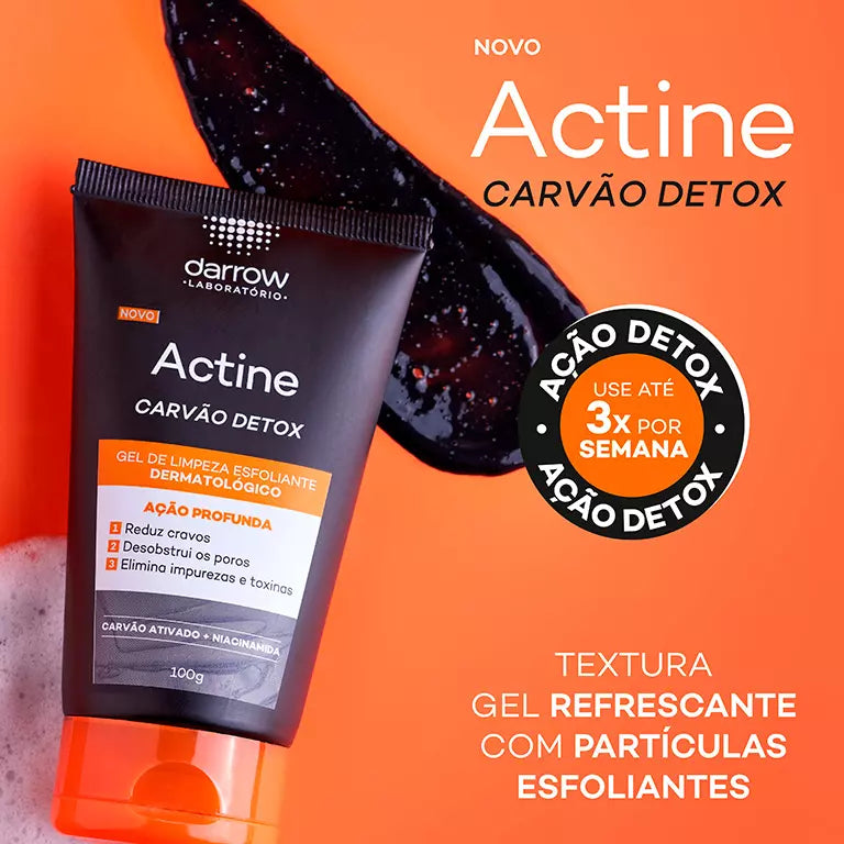 Actine Carvão Detox Gel De Limpeza Esfoliante Dermatológico