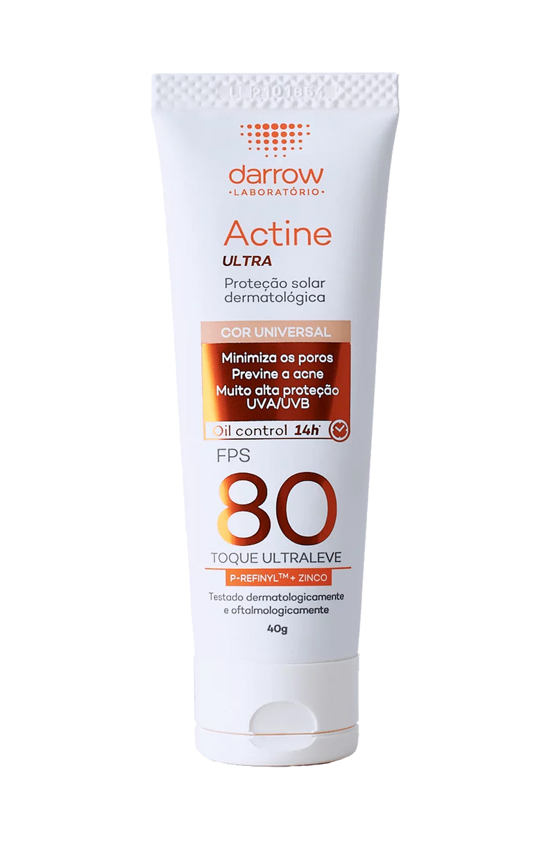 Actine Solar Protetor Solar Ultra com cor FPS 80 40g